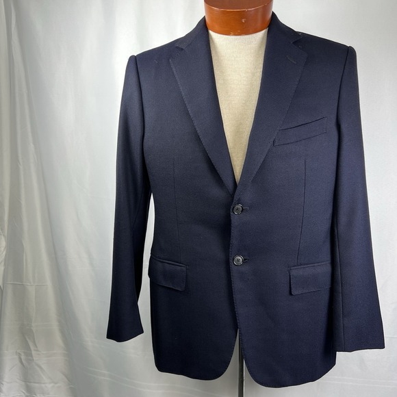 Ermenegildo Zegna Su Misura Pure Wool Navy Pinstripe Jacket Blazer 42R‎